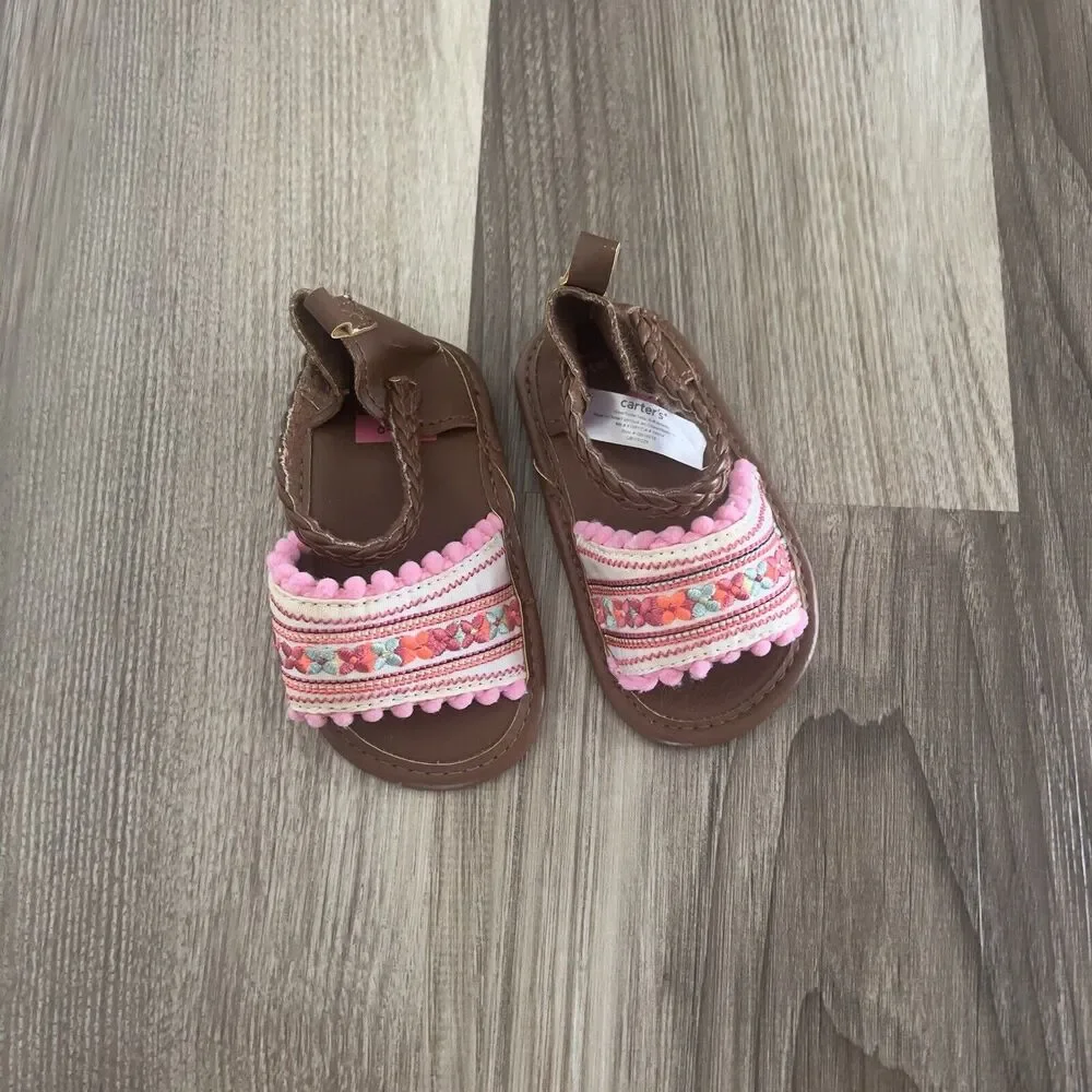 Carter's Brown Gladiator Sandals, 6-9 Months